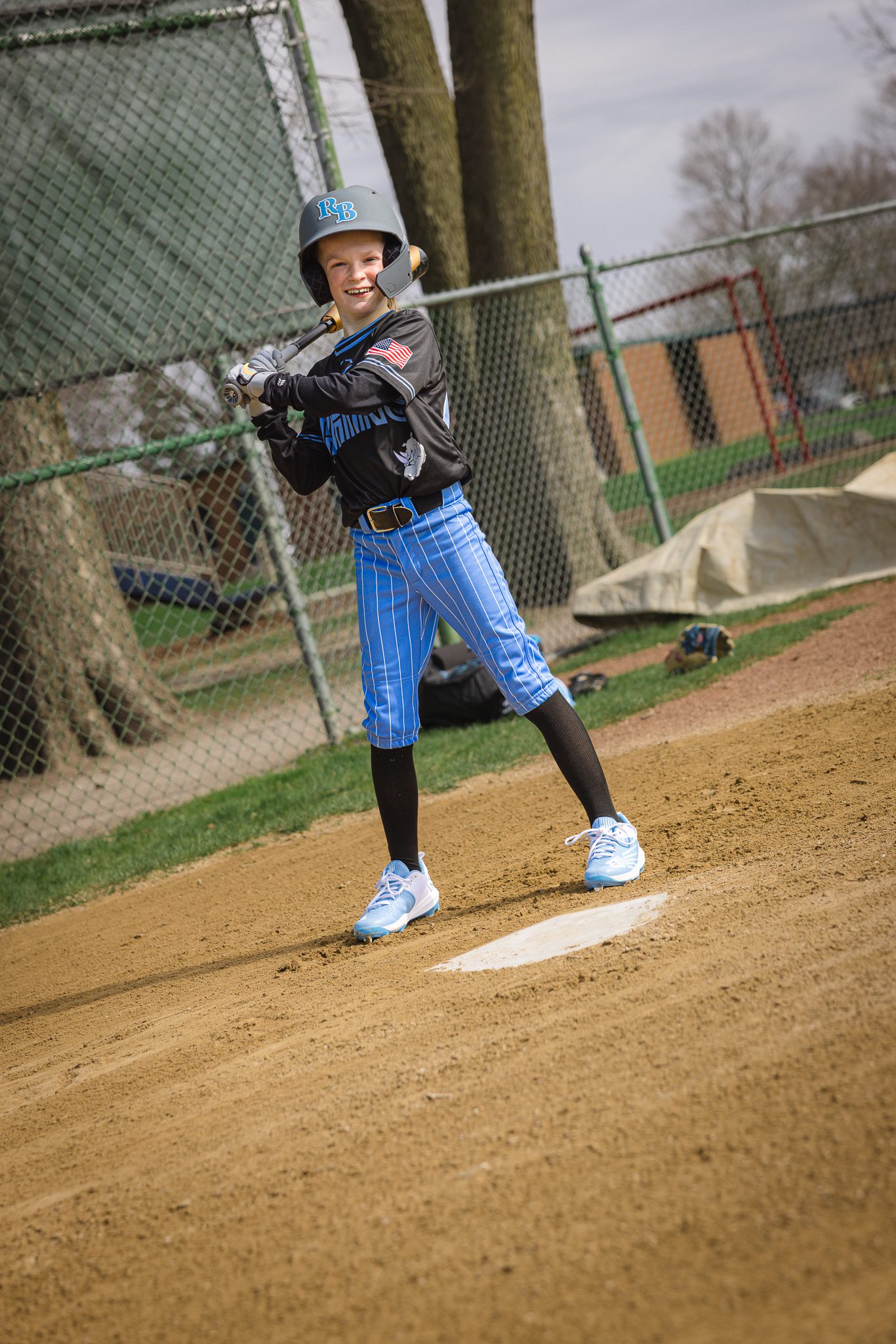 batting practice at Channahon Pony Baseball Fields in Channahon, IL